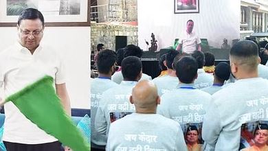 केदारनाथ डोली यात्रा के साथ चलने वाले 300 सेवादारों की टीम को हरी झण्डी दिखाकर किया गया रवाना