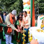 गणतंत्र दिवस पर गांधी पार्क में आयोजित सामूहिक वंदे मातरम् गायन कार्यक्रम में मुख्यमंत्री पुष्कर सिंह धामी हुए शामिल