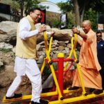 यमकेश्वर पहुंचे मुख्यमंत्री योगी आदित्यनाथ और मुख्यमंत्री पुष्कर सिंह धामी, साझा की विकास की दृष्टि