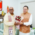 मुख्यमंत्री पुष्कर सिंह धामी से राजस्थान सरकार के कैबिनेट मंत्री मदन दिलावर ने की शिष्टाचार भेंट