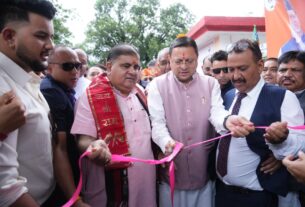 सीएम धामी ने सुनीं जनता की समस्याएं, शेर नाला पर 9.93 करोड़ की लागत से बने डबल लेन पुल का किया लोकार्पण