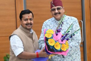 कैबिनेट मंत्री सतपाल महाराज ने की भाजपा के राष्ट्रीय अध्यक्ष नितिन नबीन से शिष्टाचार भेंट